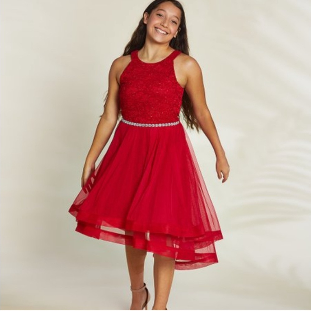Speechless Red Girls Sleeveless
Fit + Flare Dress